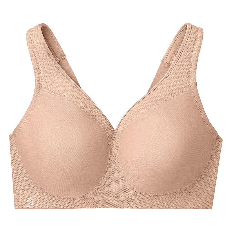 Glamorise Full Figure Plus Size MagicLift Seamless Sports Bra Wirefree #1006 CafÃ© - Image 3